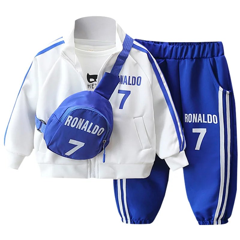 Boys Clothing Sets Spring Autumn Children Jackets Pants Bags 3pcs Tracksuits For Baby 1 To 8 Years Sports Suit Kids Outfits 2023