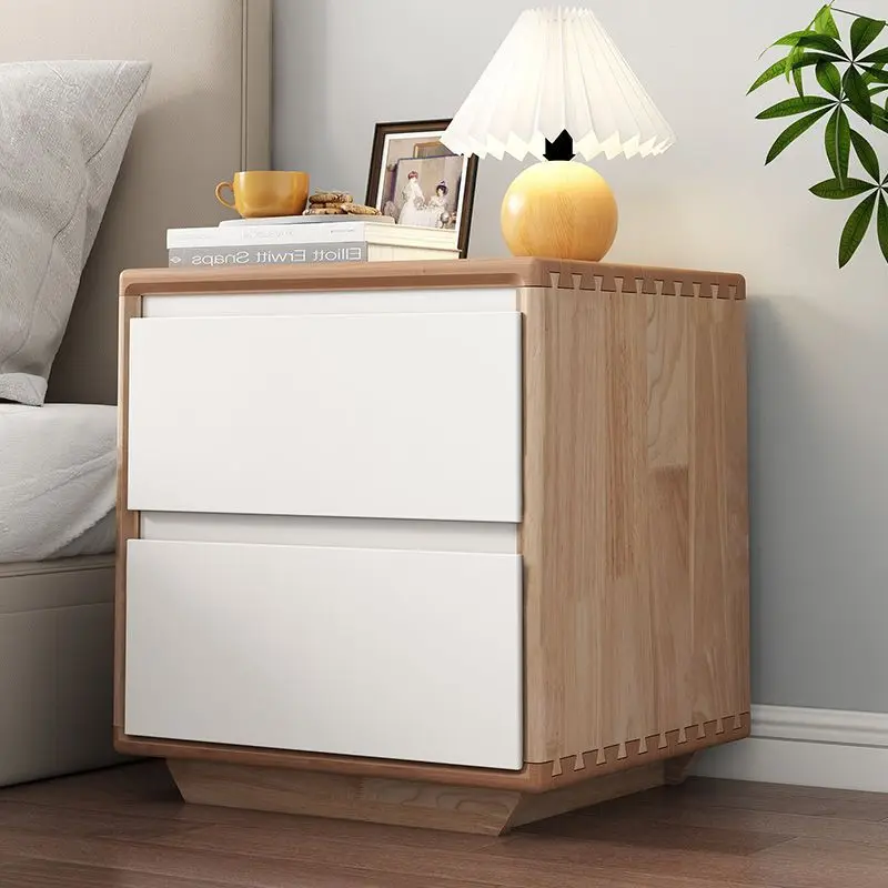 Solid wood installation-free environmental protection grade rubber wood integrated tenon and mortise small cabinet for home use