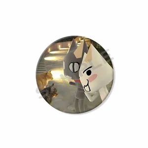 Kawaii Toro Inoue Lencana Kucing Tokoh Permainan Anime Lucu Pin Kancing Lembut Kartun Buatan Tangan Bros Bulat Tas Topi Dekorasi Perhiasan 8 angka toro inoue penjualan terbaik - №