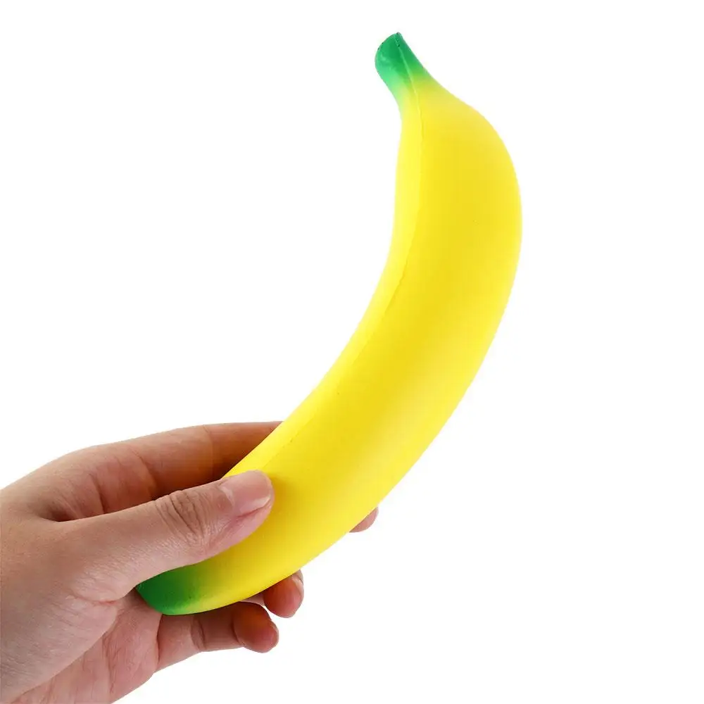 Langsam steigende Banane Squeeze Spielzeug Obst Squeeze Spielzeug Simulation Banane Squeeze Pinch Spielzeug Pu Gelb Grün Geburtstagsgeschenk