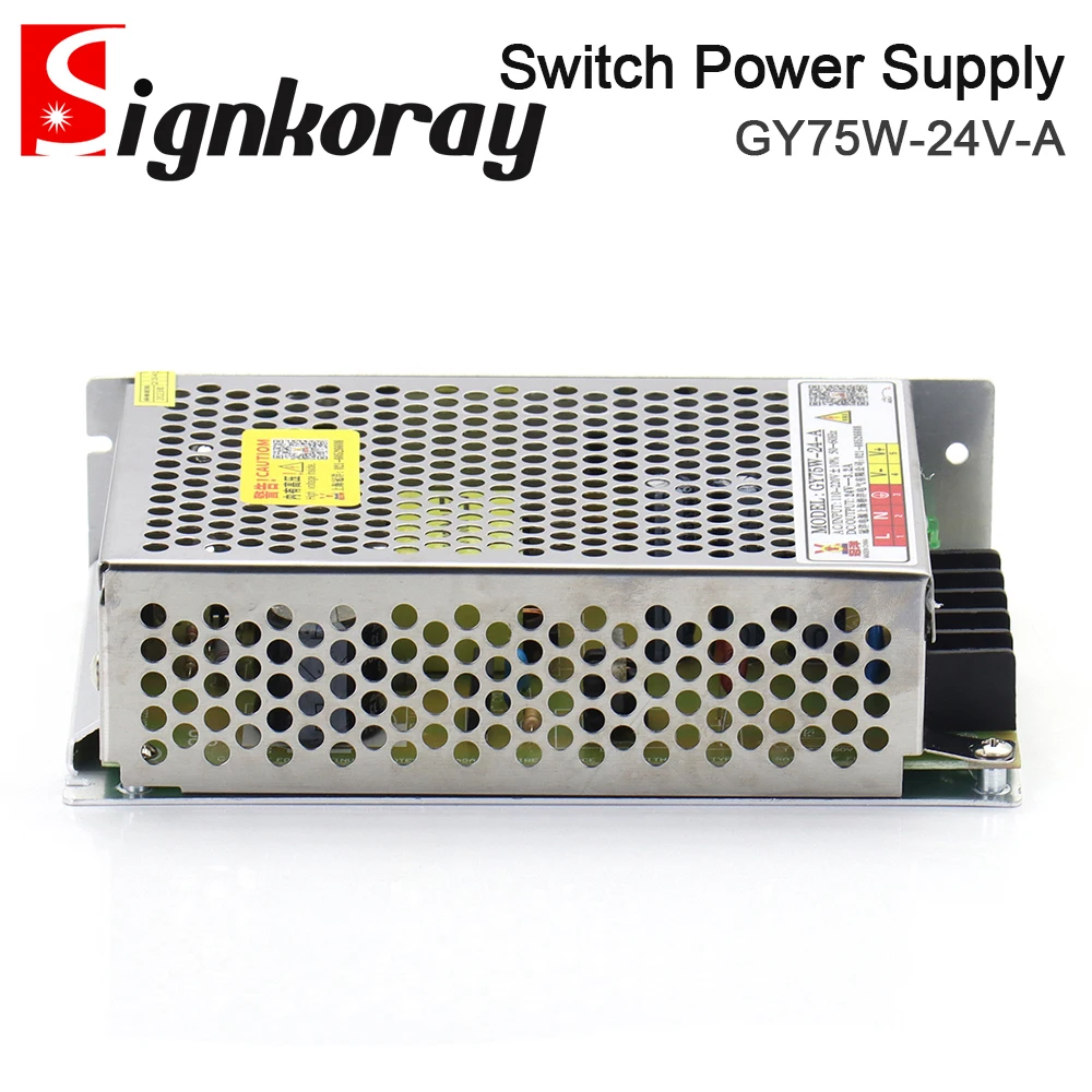 SignkoRay 75W تحويل التيار الكهربائي 24V 10A GY75W-24-A لآلة الليزر