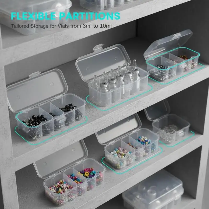 Multipack Plastic Microtube Storage Solution 3ML; 2/4/6/24Slot Vial Holder; Clear Freezer Storage for Organizing Tubes