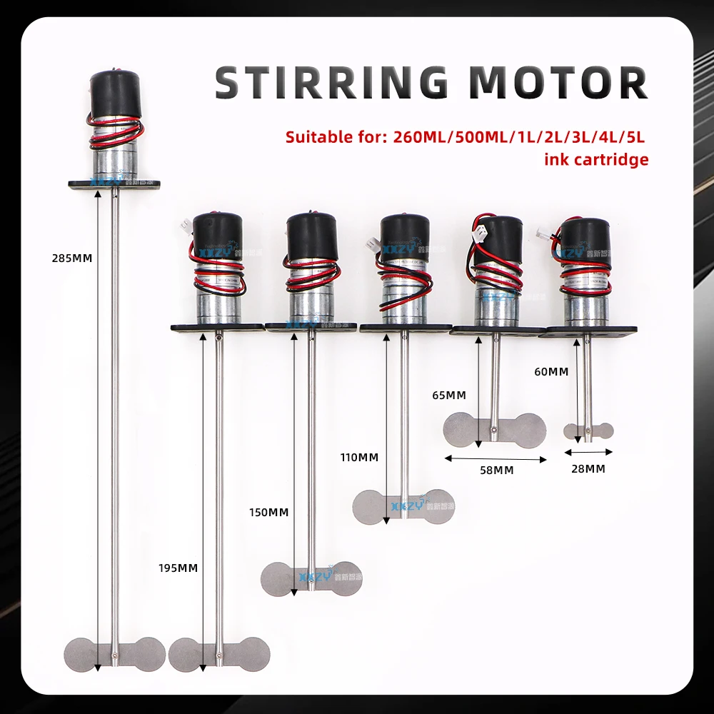 UV Printer White Ink Mixing Motor for DTF Printer Ink Tank Stirring Bar for 260ml/500ml/1L/1.5L/2L Ink Cartridge Stirring Motor