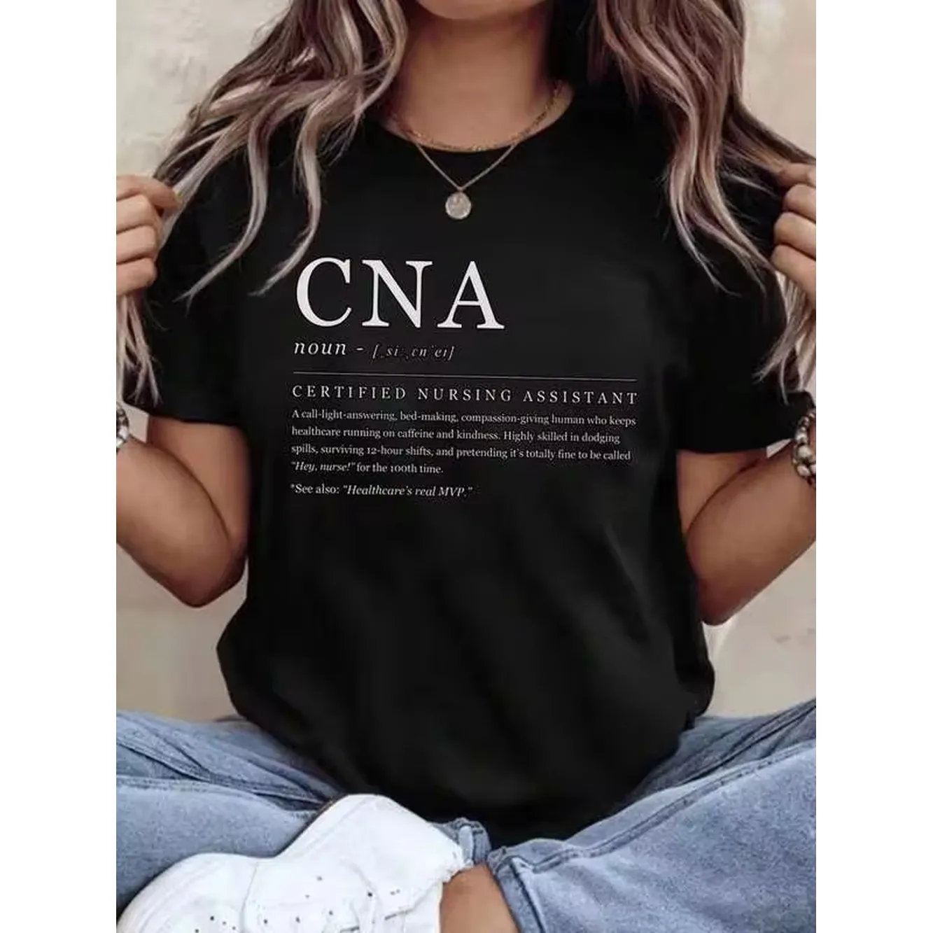 Cna Certified Nursing Assistant T-Shirt For Healthcare Workers Nurse Gift Funny Shirt Medical Profession Apparel Women Men Unisex Top,220g