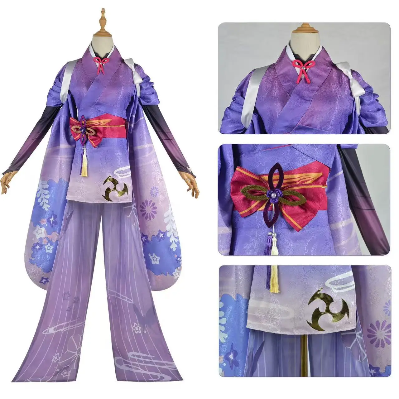 Genshin Impact Balzhen Thunderbolt General Shadow Warrior cosplay Game Animation Kimono Female Shadow COS Costume Set