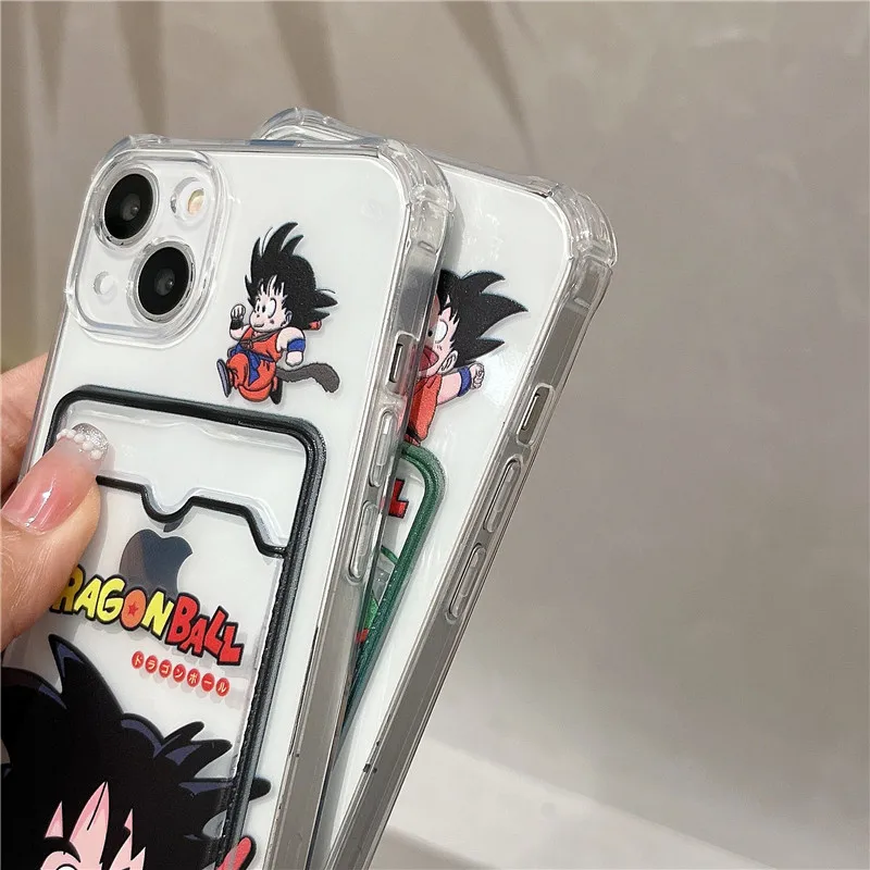 Cartoon 1986 Dragon Ball Phone Case For iPhone 11 12 13 14 15 16 Pro Max Plus X XR XS Son Goku Japan Anime Card Cover view 5