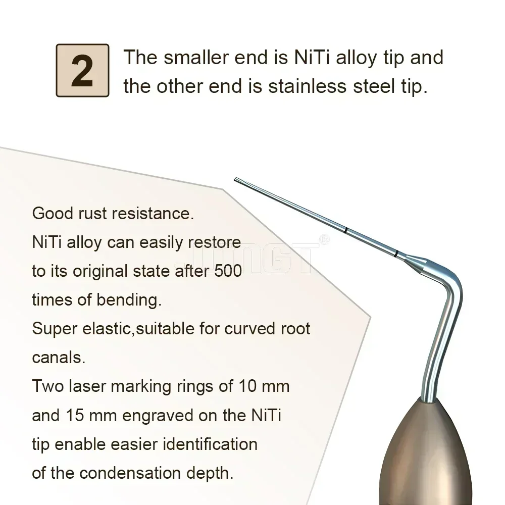 Dental Fi - Juego de tapones de acero inoxidable N: lima NiTi cónica de 0,02 mm y sistema de pegamento de fusión en caliente para resultados ideales en el tratamiento del conducto radicular.