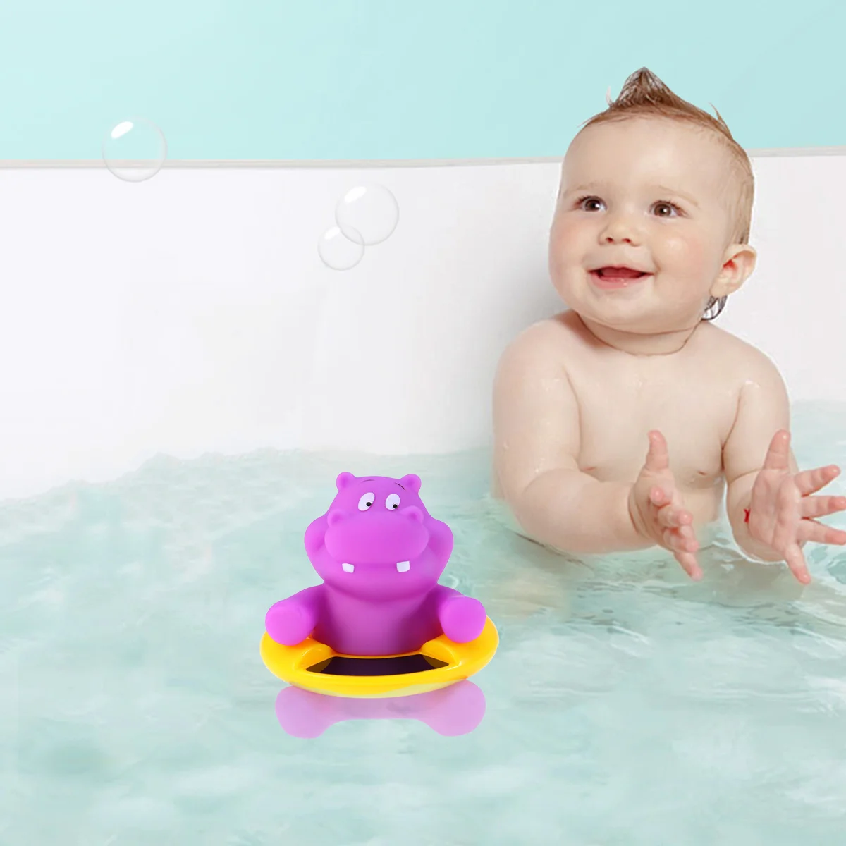 Термометр для ванны, детский мультяшный дизайн с животными, плавающий монитор температуры в помещении, безопасное развлечение для ванны, бассейна, аквариума