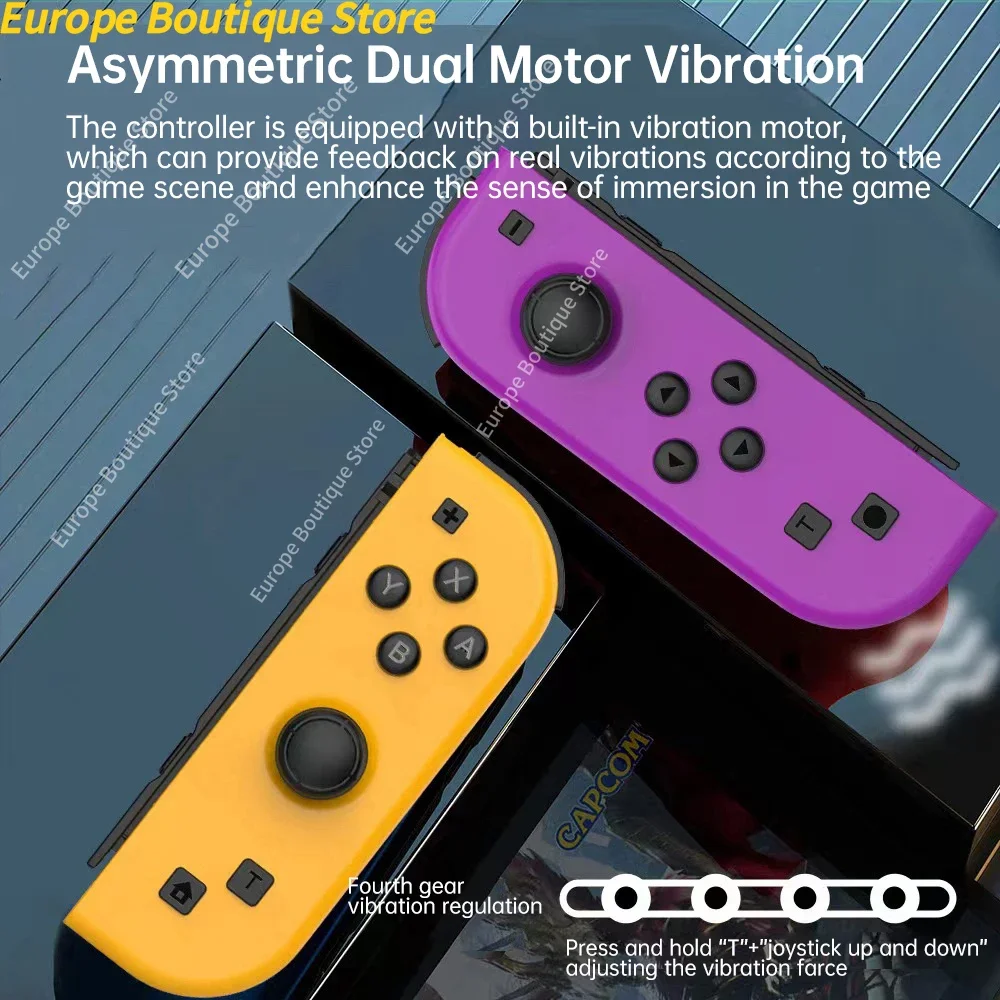 وحدة تحكم Joycons الملونة لجهاز نينتندو سويتش جوي باد عصا تحكم ثلاثية الأبعاد لوحة ألعاب لاسلكية مزدوجة الاهتزاز وحدة تحكم ألعاب الفيديو #3