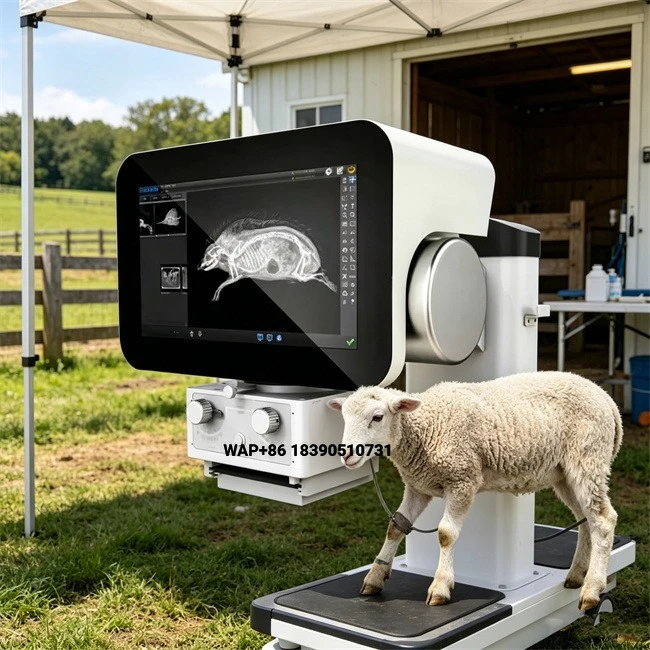 Portable 32KW veterinary X-ray machine, special diagnostic bed for cattle, horses, livestock, dogs and cats, multi-functional di