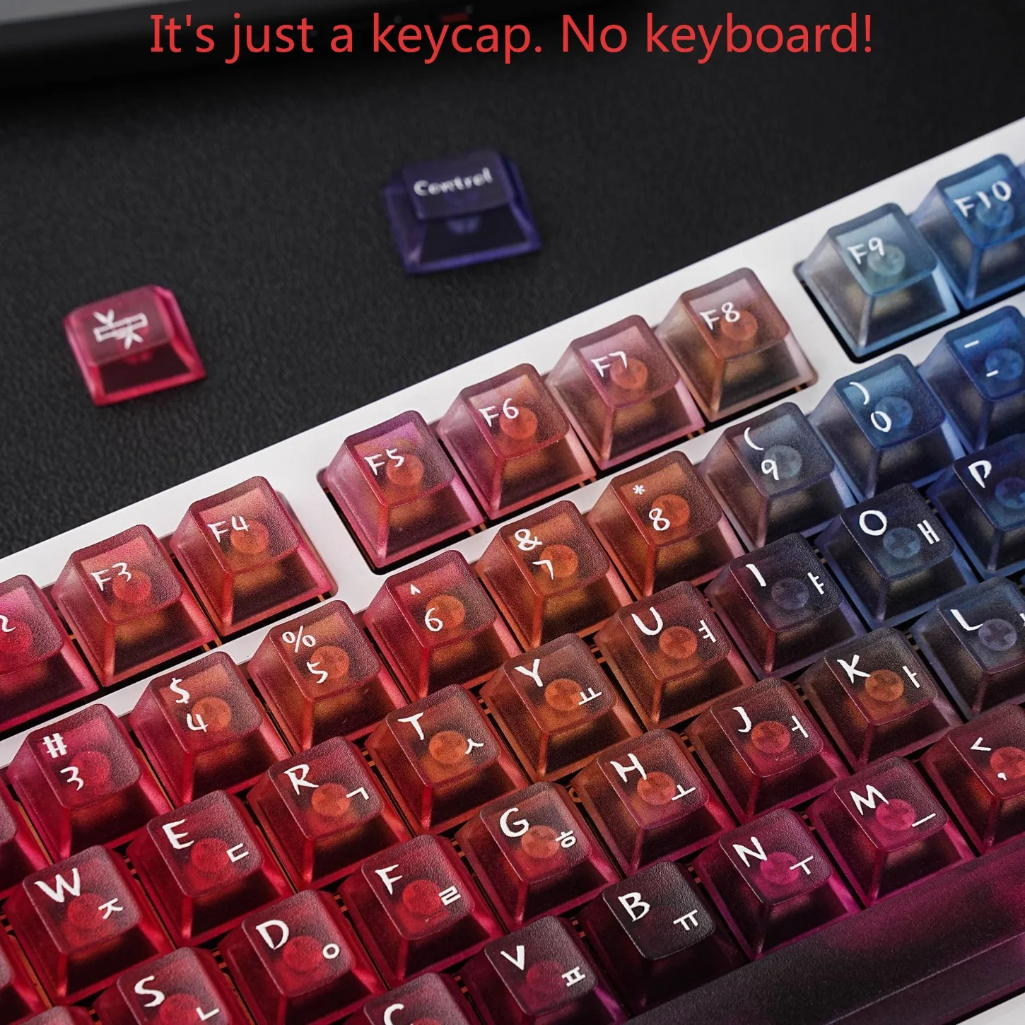 Colorful Cherry Key Cap Kit PC Large Optical Transmission Capacity Compatible with 61/75/87/104/108 Gaming Mechanical Keyboard