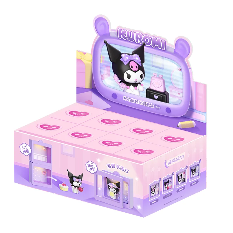 Original Kuromi Happy Festival Series Blind Box Kuromi Small Statue Micro More Box Desktop Decoration Display Gift Girls