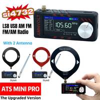 ATS MINI PRO 1.9 Inch SI4732 Pocket Mini Radio 0.5-108mhz LSB USB AM FM Radios HF SW MW VHF All Band Radio Receiver With Antenna