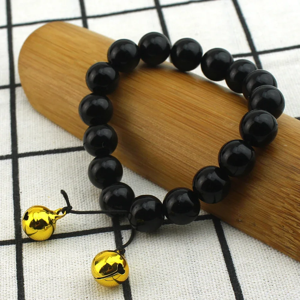 أسود الخرز أجراس أساور للرجال والنساء ، أنيمي مجوهرات اكسسوارات ، هدايا ، Jigoku ، شوجو ، Enma Ai ، الجحيم ، فتاة ، زوجين #5