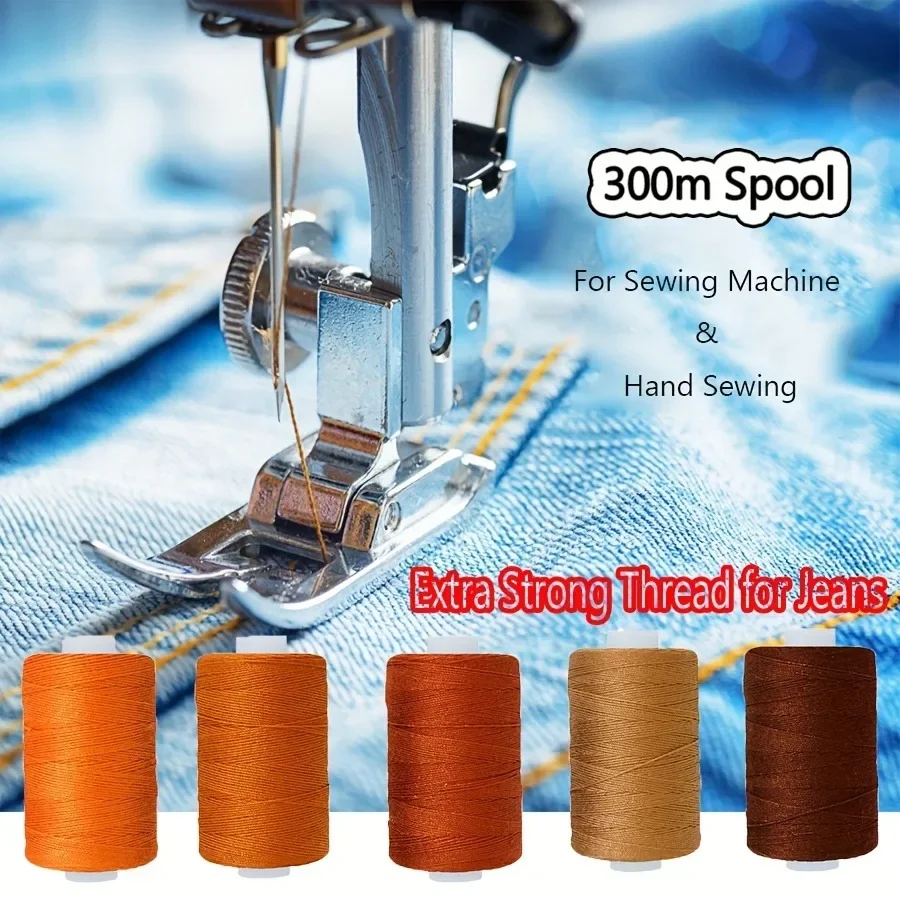 Color Thick Line High Speed Polyester Line Luggage Shoes Flat Car Line Customized Wholesale Sewing Line 203 Denim Line