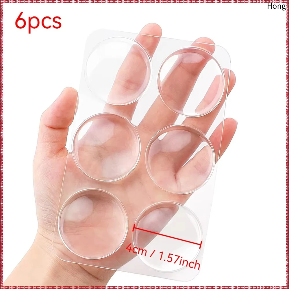 6pcs Clear Bumper Pads Self Adhesive Furniture Door Stopper Wall Protector Noise Dampening Buffer Cushion for Cabinet Drawer
