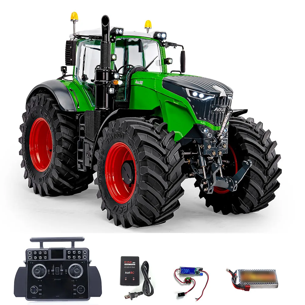 LESU AOUE 1050 1/14 4x4 Metal Hydraulic RC Tractor Car PL18EV Lite XE Radio Light Updated Sound Trucks Vehicle Model Toy for Boy