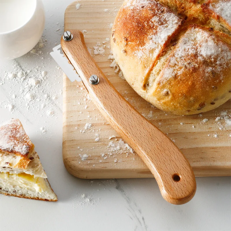 Praktischer gebogener Brotschneider, Gebäckschneider, Backwerkzeug, Backzubehör, Küchenwerkzeug