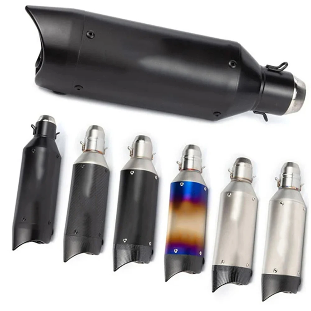 

51mm motorcycle carbon fiber exhaust pipe with DB Killer common on ZX10R Z900 MT07 R3 R25 MT09 Z400 GSX750 CBR5 yellow600