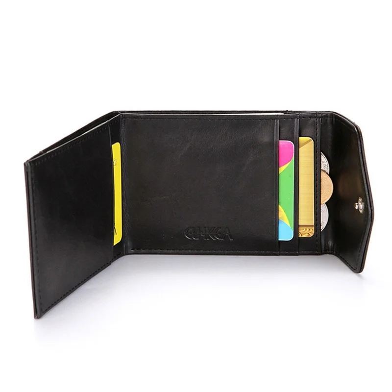 Fashion RFID Wallet Women Men Mini Ultrathin Leather Wallet Slim Wallet Coins Purse Credit ID & Card Holders Card Cases