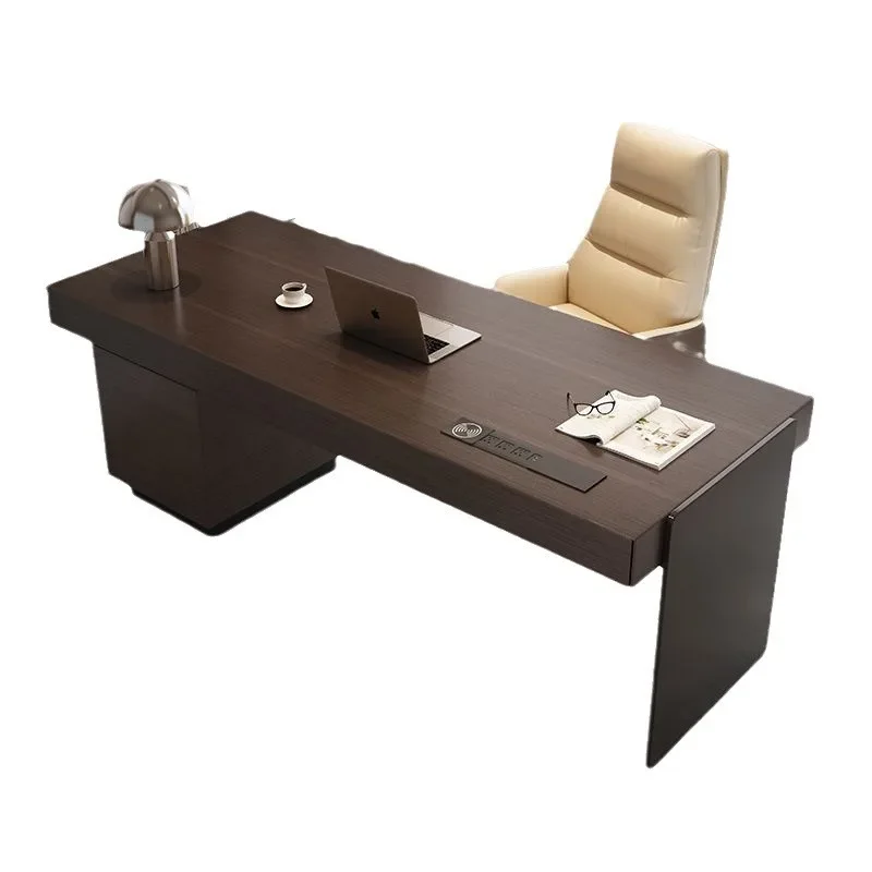 Modern design inductive computer desk, minimalist home bedroom study solid wood desk
