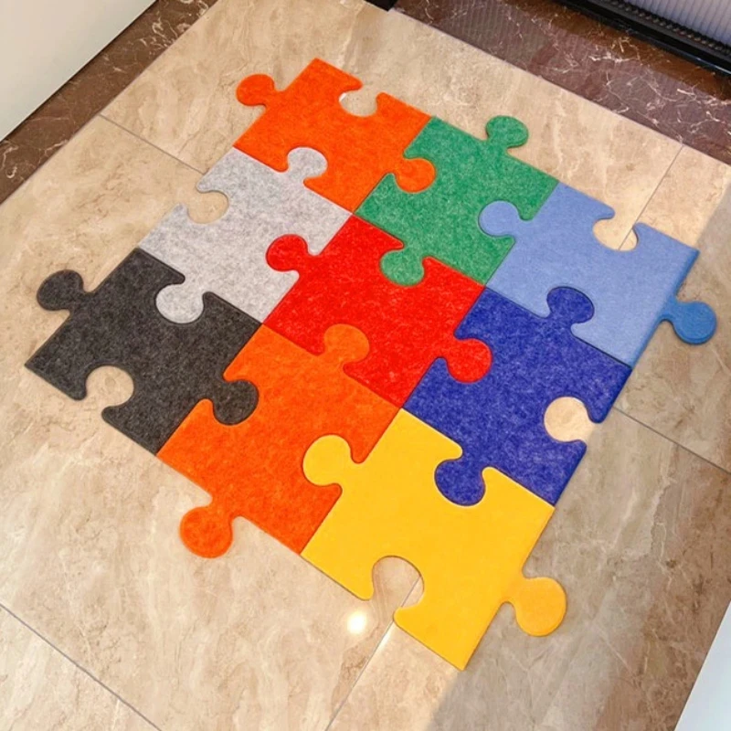 Self Adhesive Puzzle Felt Acoustic Wall Panel Sound Absorbing Noise Reduction Tiles DIY Soundproof Decor for Bedroom Living Room
