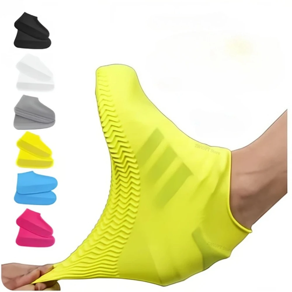 AliExpress NONE Rubber Rain Boot Overshoes For Outdoor Use Silicone Waterproof Shoe Covers Rainy Day Shoe Cover Reusable Non-Slip Rain