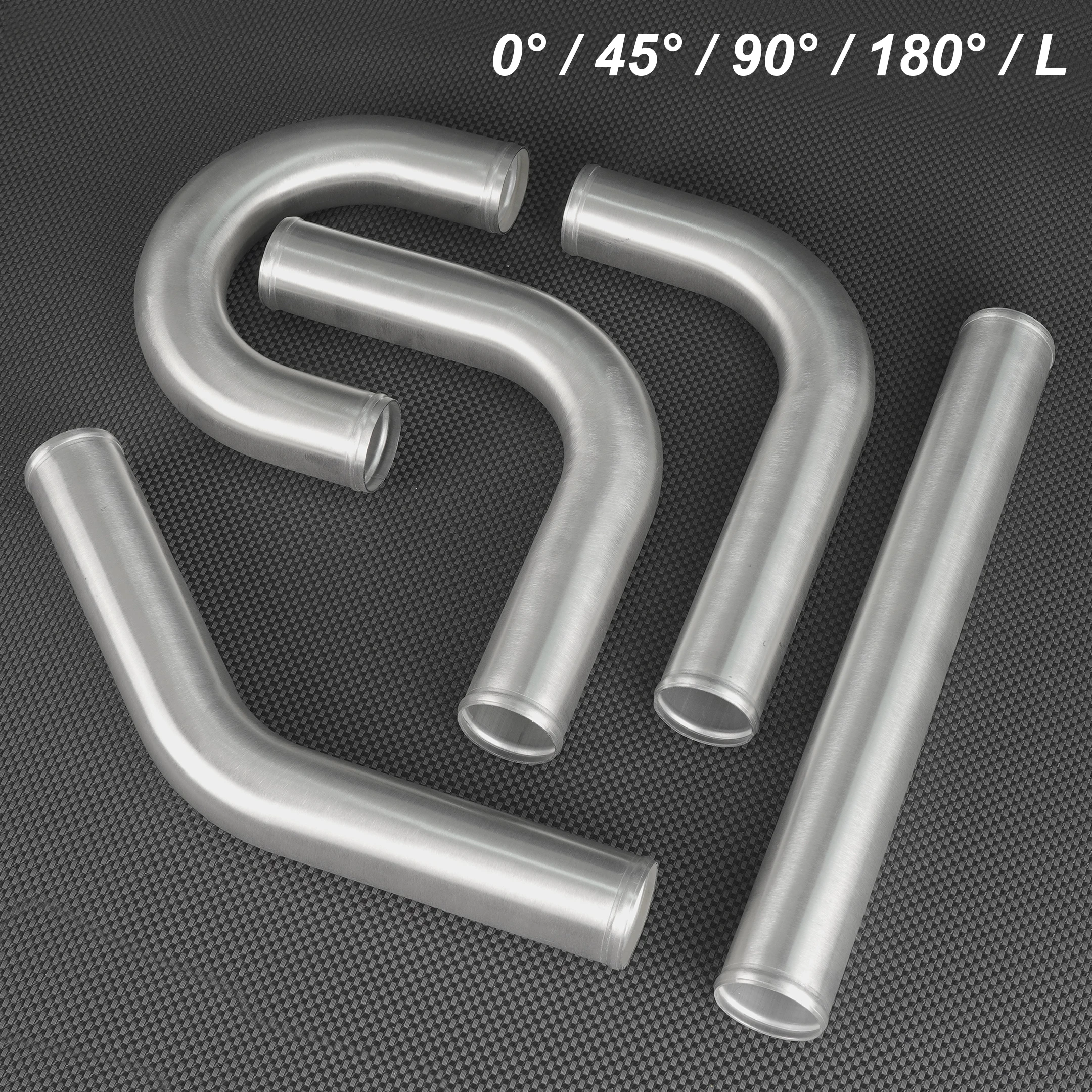 Universal Aluminum Intercooler Pipe 51/57/63/70/76mm for DIY Build Turbo Cold Air Intake 0/45/90 Degree 500mm Intercooler Tube