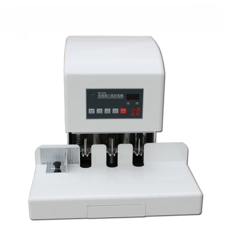 

Automatic Electric 3-Hole Punching Machine 50mm/1.96 Inches for Loose-Leaf Paper Binding