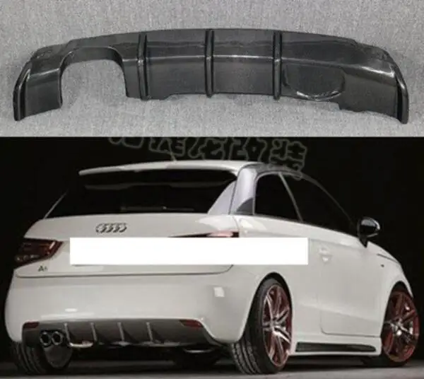 Carbon Fiber Body Kit Car Front Rear Bumper Lip Diffuser Cover Side Skirt For Audi A1 2010 2011 2012 2013 2014