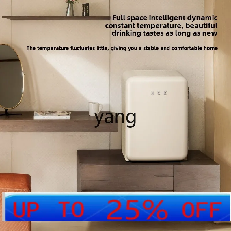

Lh retro small refrigerator household single door soft sound small living room bedroom energy saving refrigeration