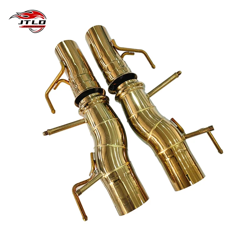 

JTLD 304SS выхлопная прямая труба Catback с позолоченным покрытием для Ferrari SF90 3.9T V8 2019 + без клапанов, выхлопная труба