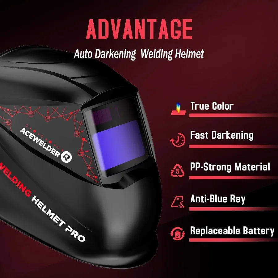 140A MIG Welder 3 in 1 Flux Core MIG/LIFT TIG/Stick Welding Machine 110V Portable IGBT Inverter Synergic Control with LED Displ