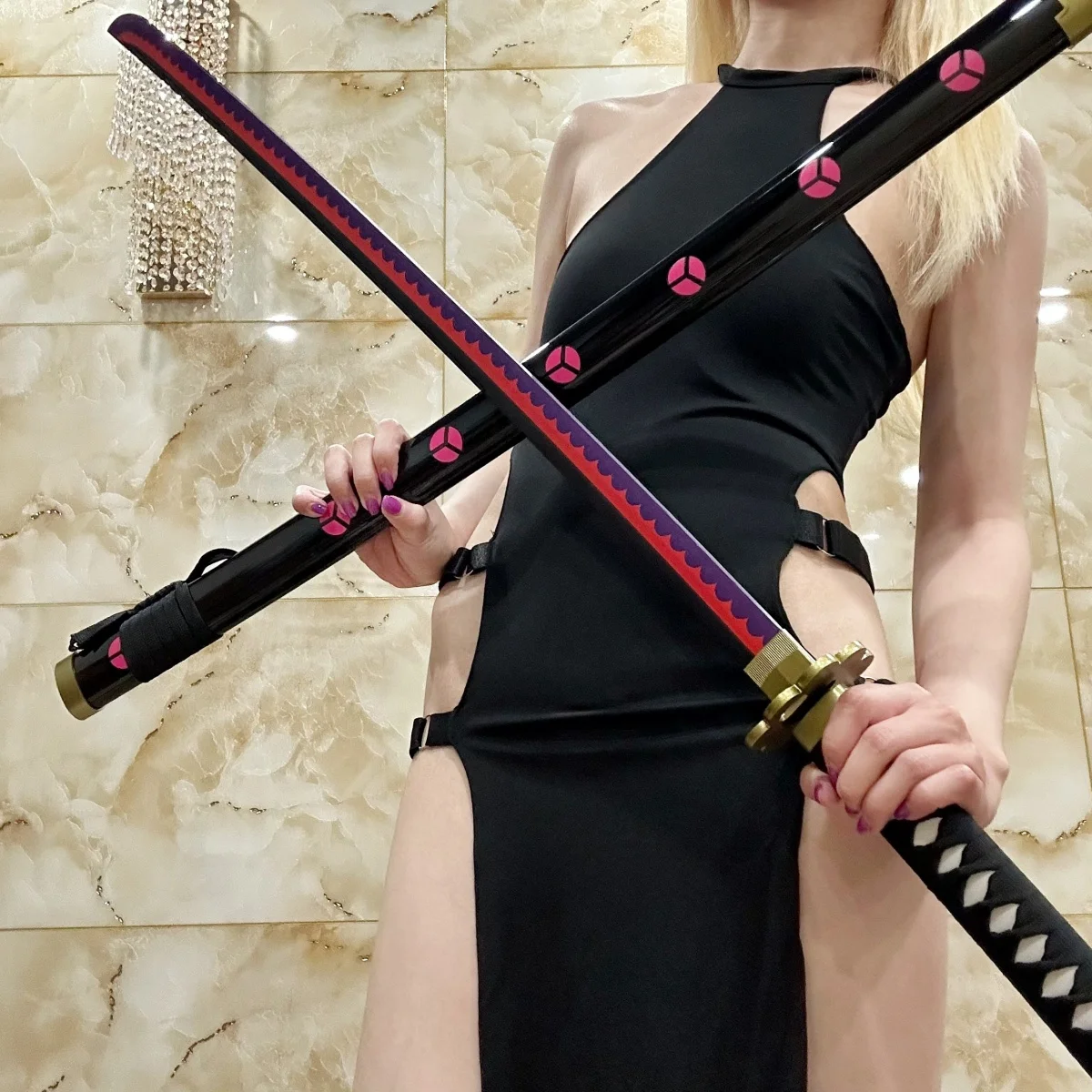 39.3inch Roronoa Zoro Wooden Katana Sword Japanese Katana Sabre Original Samurai Sabre Ninja Knife Cosplay Accessories Prop Toy