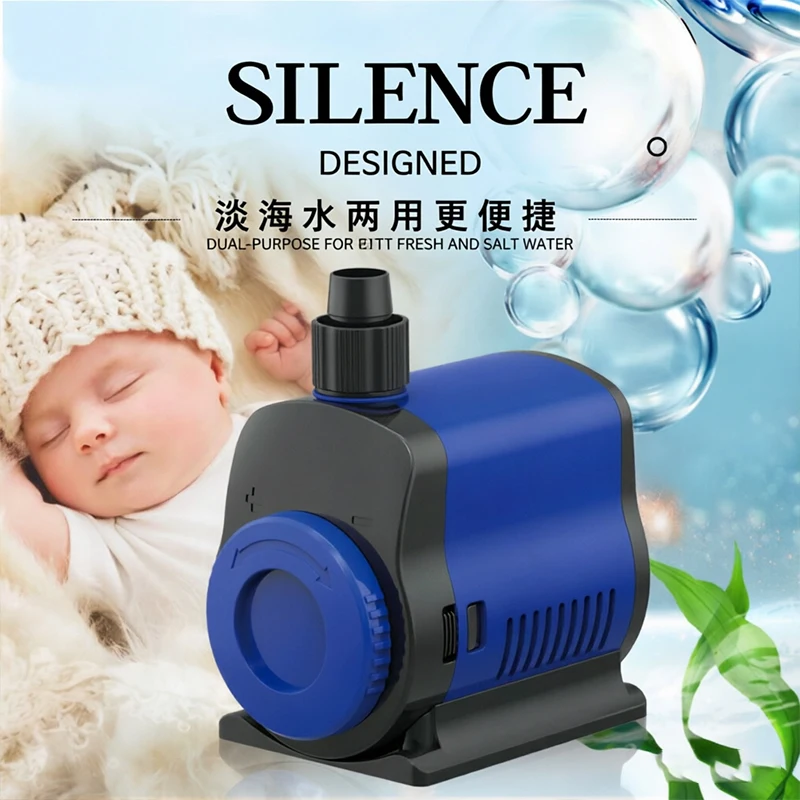 

EU 220V-240V Ultra-Quiet 5-14-20-35-45-80W Submersible Water Fountain Pump Filter Fish Pond Aquarium Water Pump Tank Fountain