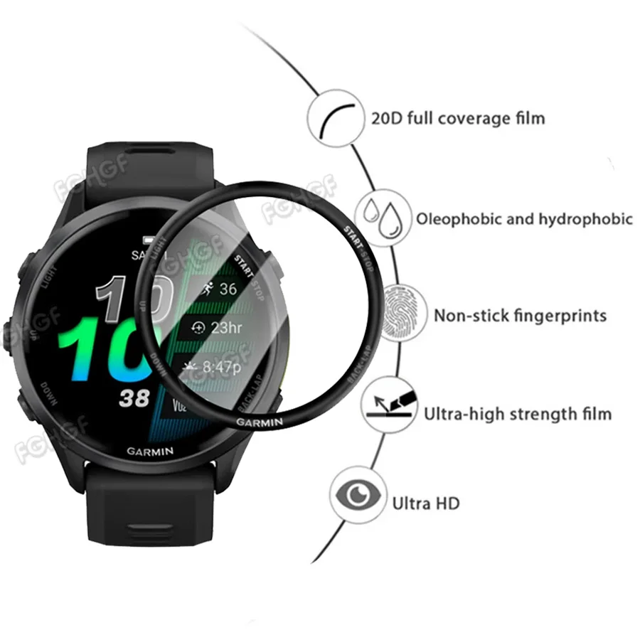 Anti-scratch Screen Protector For Garmin Forerunner 970 570 47mm 42mm Smart Watch Full Cover Protective Film Accessory Not Glass image 6