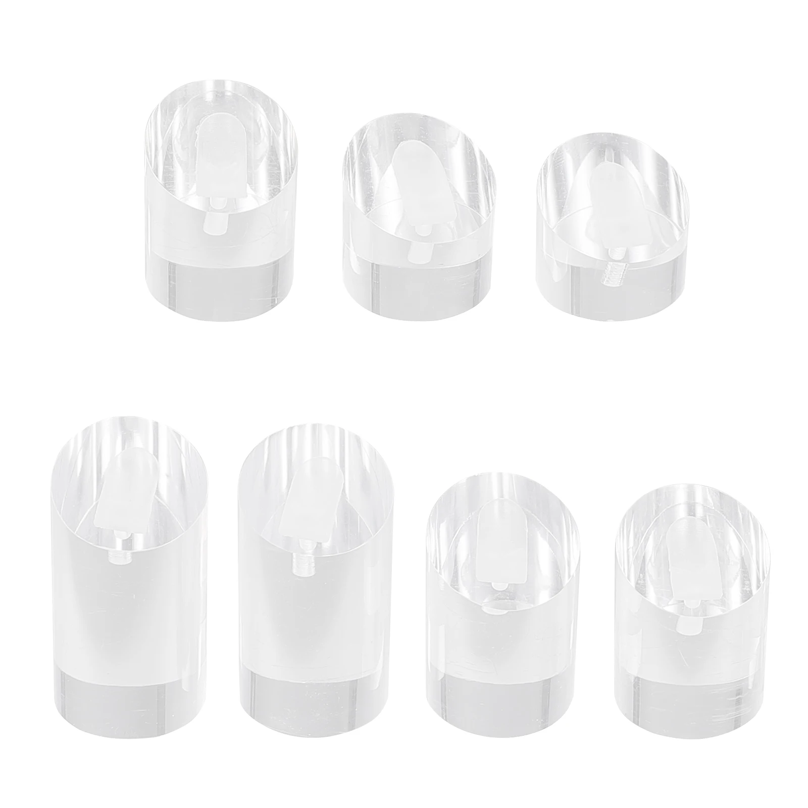 

7 Pcs Acrylic Display Stand High Transparent Jewelry Storage Rack Fashionable Holder Shelves Exquisite Bracket for