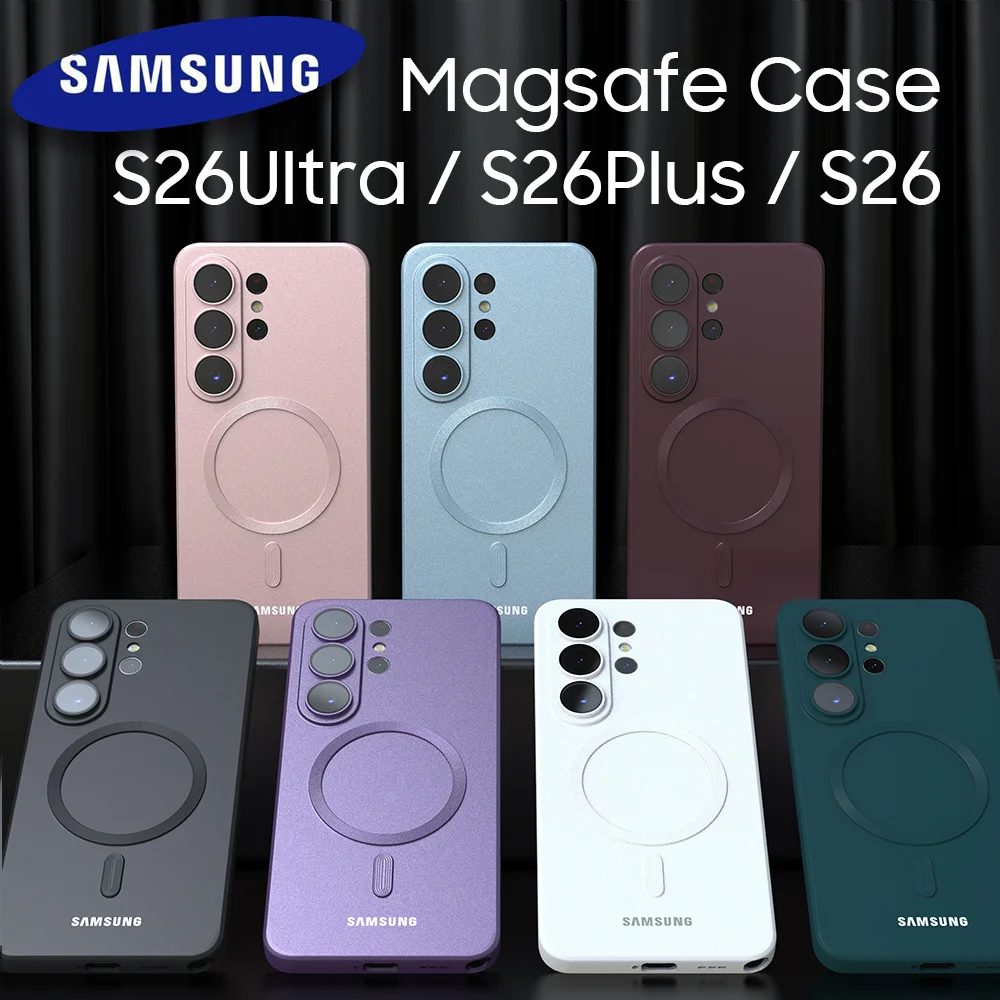 Coque de téléphone en silicone souple pour Samsung Galaxy S26 Ultra A17 A56 Magsafe CaseS26 S25 S24 S23 S22 S21 Ultra Plus FE EDGE