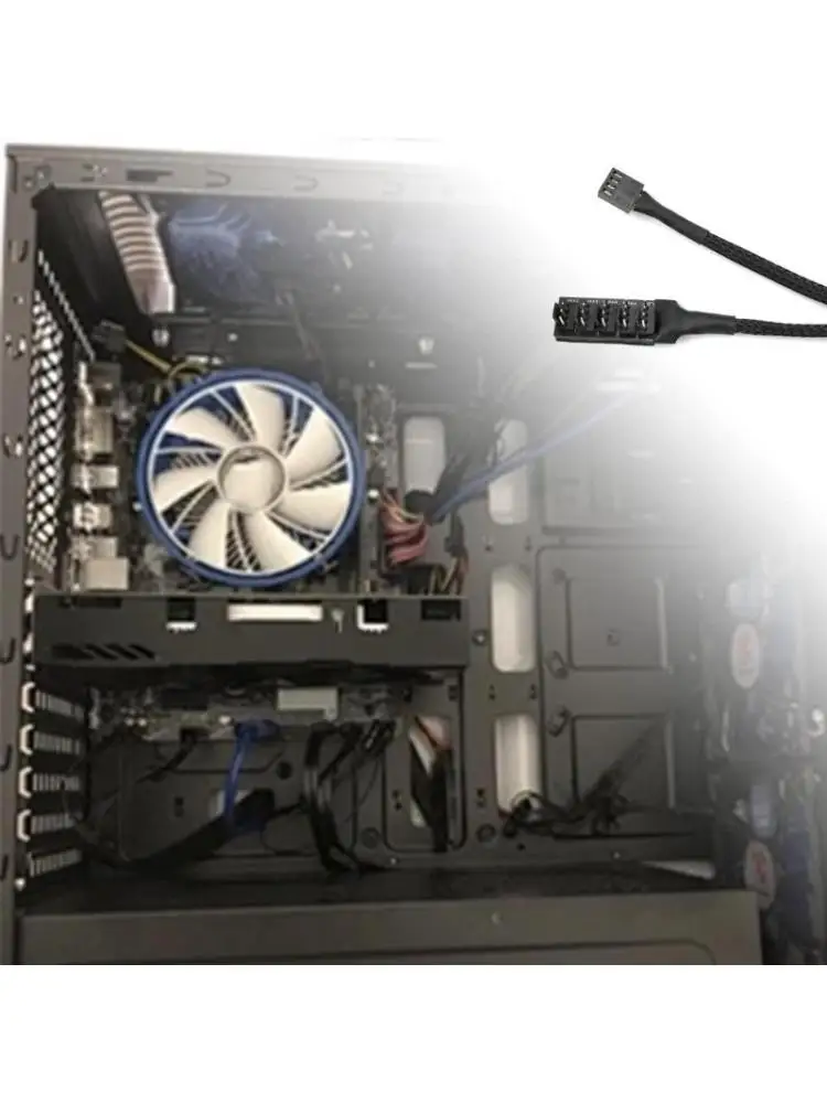 

Advanced 5Port 4PIN/3PIN PWM Fan Splitter Adapter Cable For Customize PC Builds Reliability Power Distribution