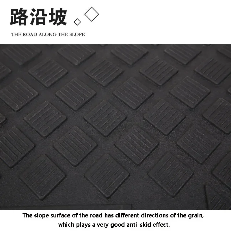 50*22*5cm Plastic PVC Road Slope Ramp Pad Portable Car Step Uphill Triangle Mat Curb Rubber