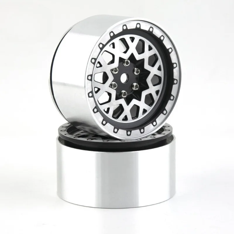 

1:10 Scale Aluminum Alloy Metal Wheel Hub For Crawling Car Easy Control 2.2 Inch Wheel Rim Lock Universal Fit Remote Control Toy