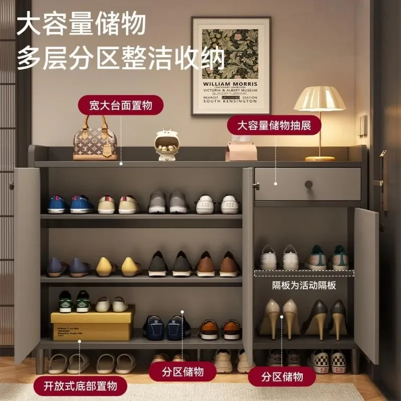2026 New Large Capacity Shoe Cabinet High End Entryway Storage Wall Mounted Integrated Locker for Home Entrance Door Area