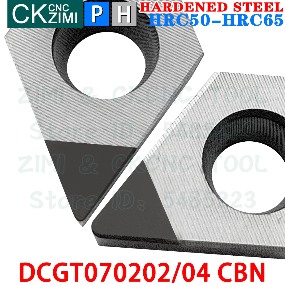 DCGT070202 CBN DCGT070204 CBN Insertos de nitruro de boro herramientas de insertos de torneado Herramientas de torno de corte de metal CNC DCGT 0702 para acero templado