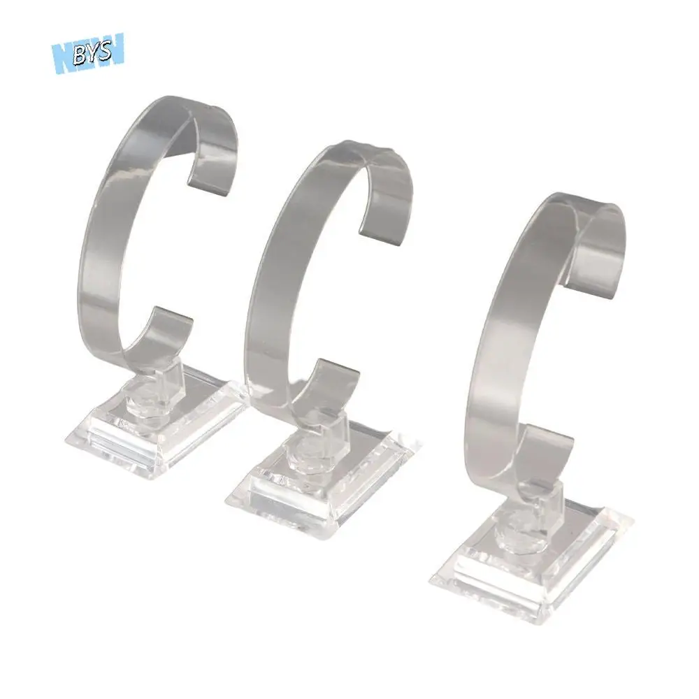 

Transparent Watch Display Racks Jewelry Rack C-Ring Watch Holder Stand Bracelet Bangle Plastic Watch Display Holder