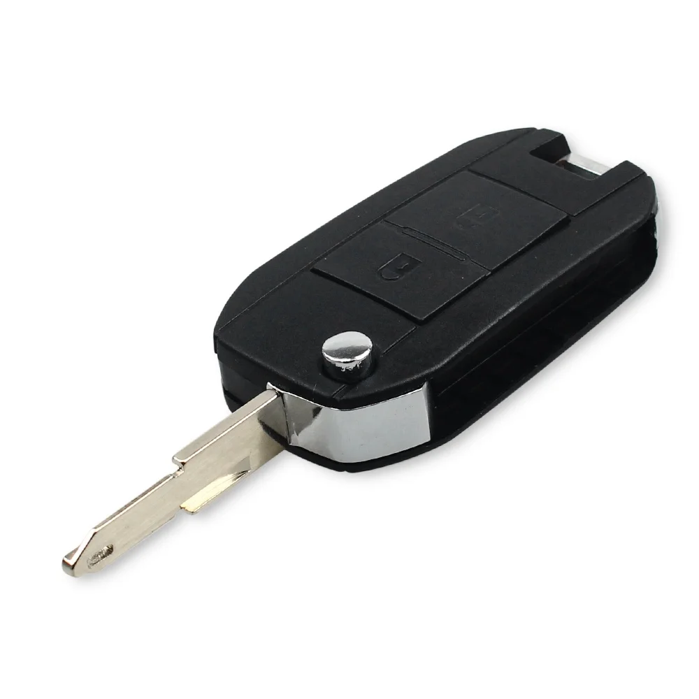 Dandkey 2 Buttons Modified Flip Remote Entry Key Shell Case For Peugeot 106 206 306 406 307 107 207 407 For Citroen C2 C3 C4 C5