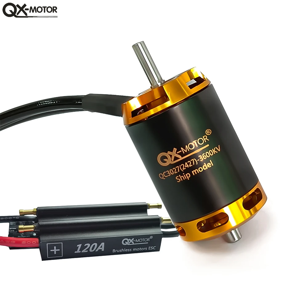 QX-MOTOR QC3027 2427 Model statku Silnik bezszczotkowy 2800KV 3600KV 3800KV Użyj 120A ESC do zdalnie sterowanego samochodu/model statku Części do