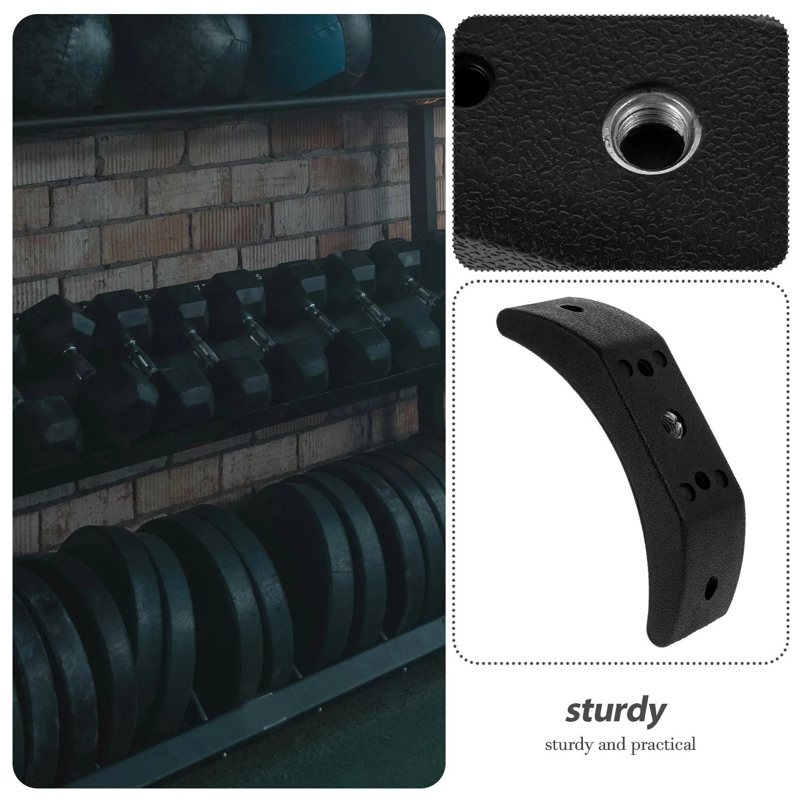 4Pcs Multifunctional Dumbbell Holder Small Space Saving Gym Home Weight Stand Dumbbell Holder Bar Cushion Weightlifting