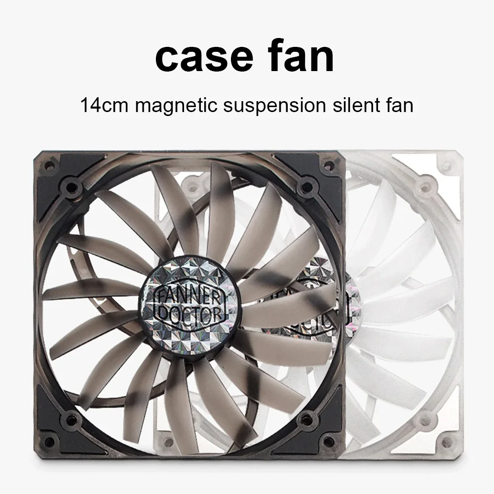 140mm RGB Chassis Cooling Fan 4Pin Heatsink Dissipation for Computer PC Desktop Computer Case Cooler Colorful Color Changing