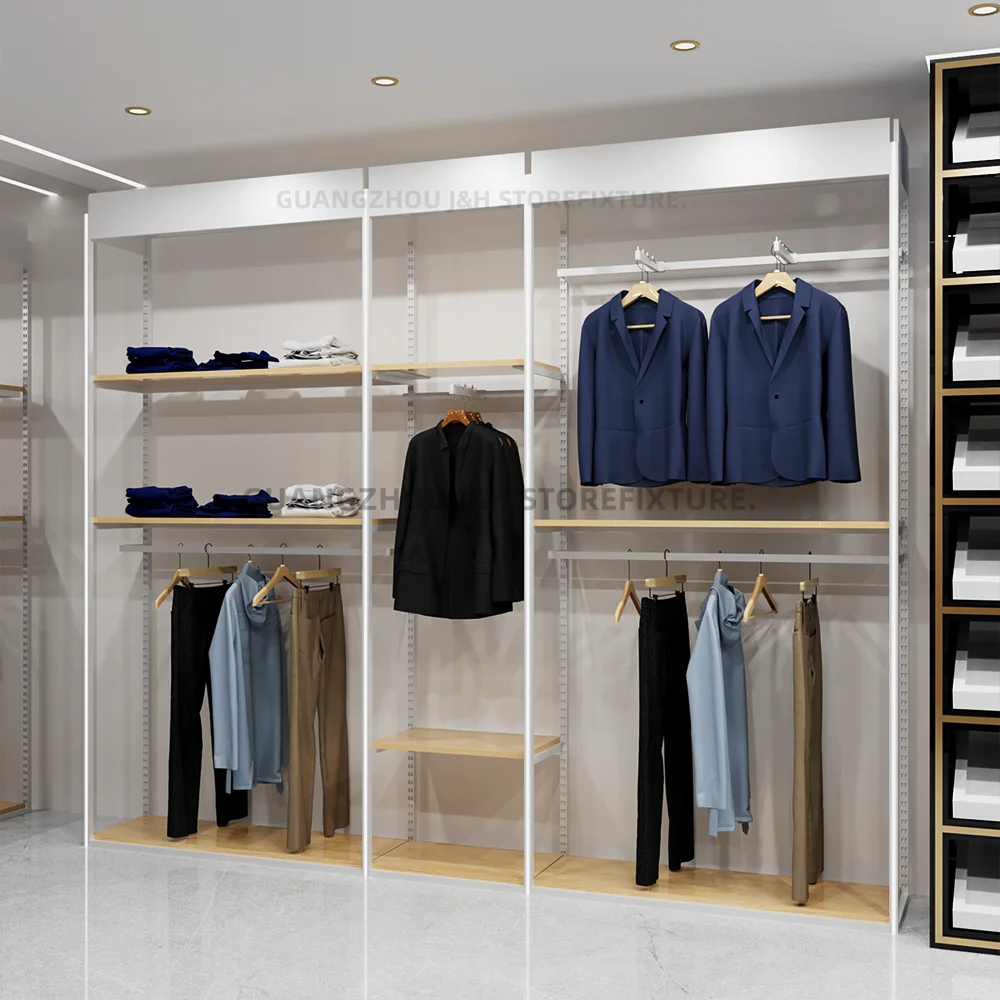 맞춤형 맞춤형 맞춤형 스테인레스 스틸 독립형 의류 랙 헤비 듀티 더블 로드 옷걸이 의류 걸이 스탠드 Stora