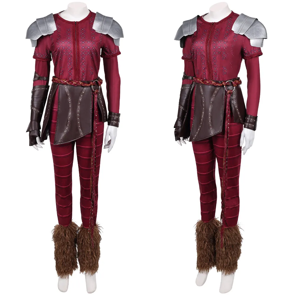 2015 Movie Train Dragon Astrid Cosplay Costume Women Jacket Pants Gloves Rolpelay for Adult Female Halloween Carnival Party Suit